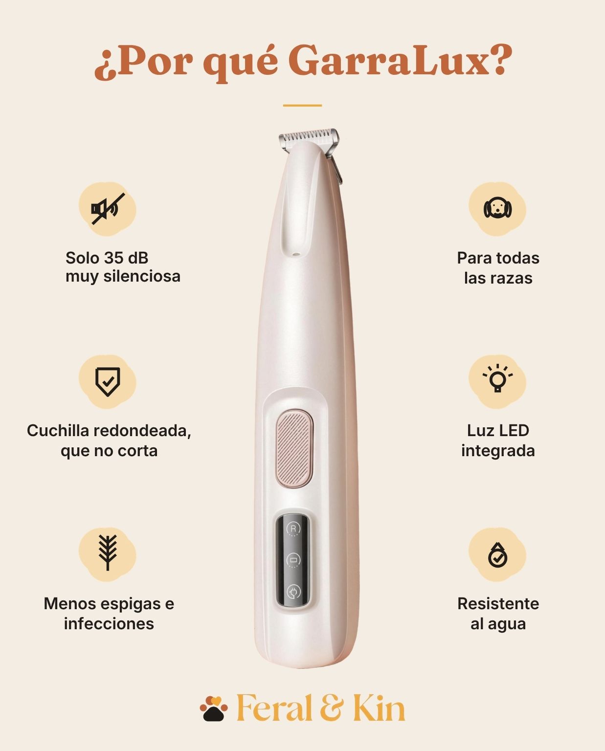 GarraLux™ — Cuida las patas de tu perro, sin ruido ni estrés, desde casa