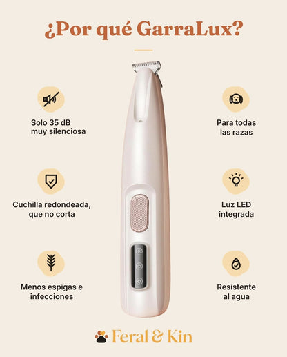 GarraLux™ — Cuida las patas de tu perro, sin ruido ni estrés, desde casa